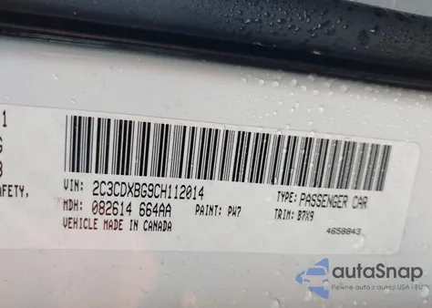 2012 Dodge Charger Se z USA, uszkodzony, nr VIN 2C3CDXBG9CH112014